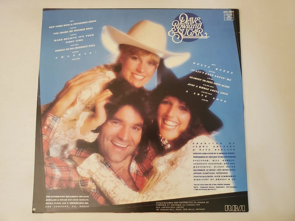 Dave & Sugar - New York Wine and Tennessee Shine (Vinyl Record LP) - Image 2 of 2