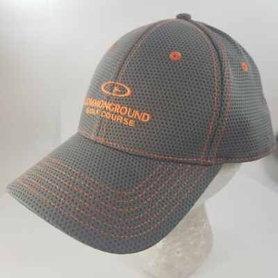 Common Ground Golf Course Men's Baseball Cap Hat Gray Orange Fitted M/L