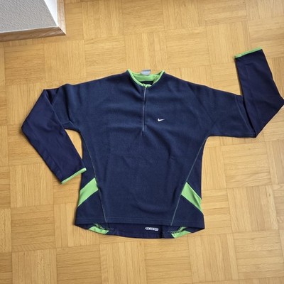 Langarm-Fleece, Laufshirt, Laufoberteil von Nike, blau, S
