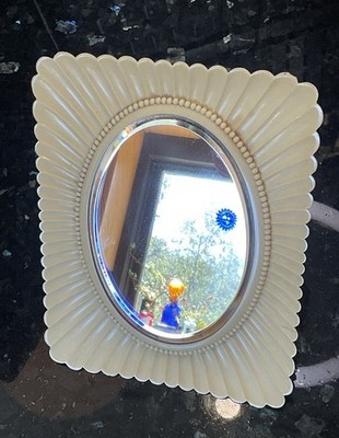 Antique Celluloid ''Venus on the Half Shell'' tabletop Vanity Mirror very Unusual