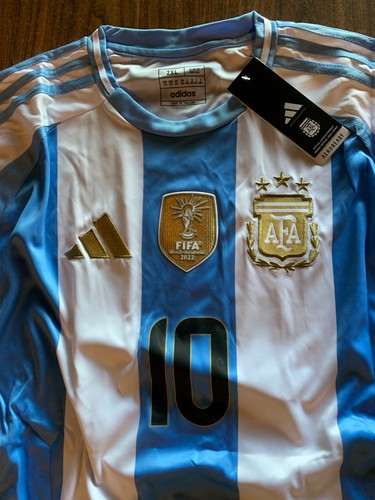 Adidas Messi #10 Erwachsene Argentinien Fußball Uniform Trikot. Neu mit Etikett. Home or Away. - Bild 2 von 15