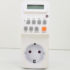 Quigg Digitale Zeitschaltuhr weiß Steckdose Schalter Zeitprogrammstecker Strom