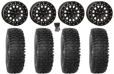 System 3 SB-6 Bdlk 15" Wheels Black 4+3 37" RC500 Tires Ranger 1500 & Xpedition