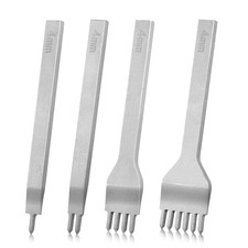 4mm 1/2/4/6 Prong Leather Stitching Hole Punch Set, White Steel Diamond Lacin...