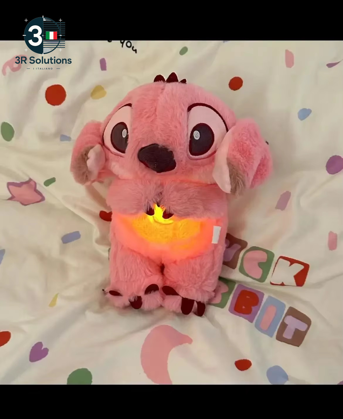 Kawaii Stitch Pupazzo respira Di Peluche Compagno Di Sonno per Bambini Suono Ril