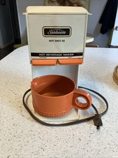 Vtg Sunbeam Hot Shot 3 III Electric Water Kettle Works Orange