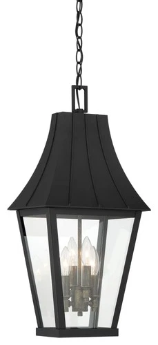 The Great Outdoors 72784 Chateau Grande 4 Light 12"W Outdoor - Coal / Gold - Picture 1 of 5