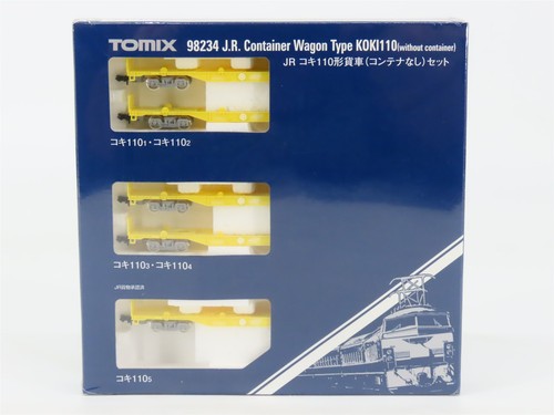 Juego de 5 vagones planos N TOMIX 98234 JR Japón ferrocarril de carga KOKI110 COFC - SELLADO | Zustand: Used