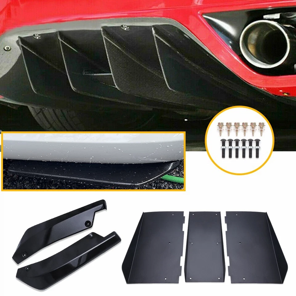 2set For Dodge Diffuser Rear Challenger + Rear Splitter Spats Bumper Spoiler Chi - Imagem 4 de 4