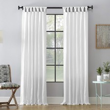 Washed Cotton Twist Tab Curtain 52" x 84" White