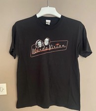 Men?s Marvel Fruit of The Loom WandaVison Graphic Black Tee Uk Size Medium