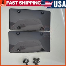 2dark Unbreakable License Plate Decors Auto Tag Trim Protector Front Rear Black