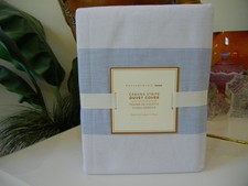 POTTERY BARN TEEN CABANA STRIPE BLUE WHITE TWIN/TWIN XL COTTON DUVET COVER NIP