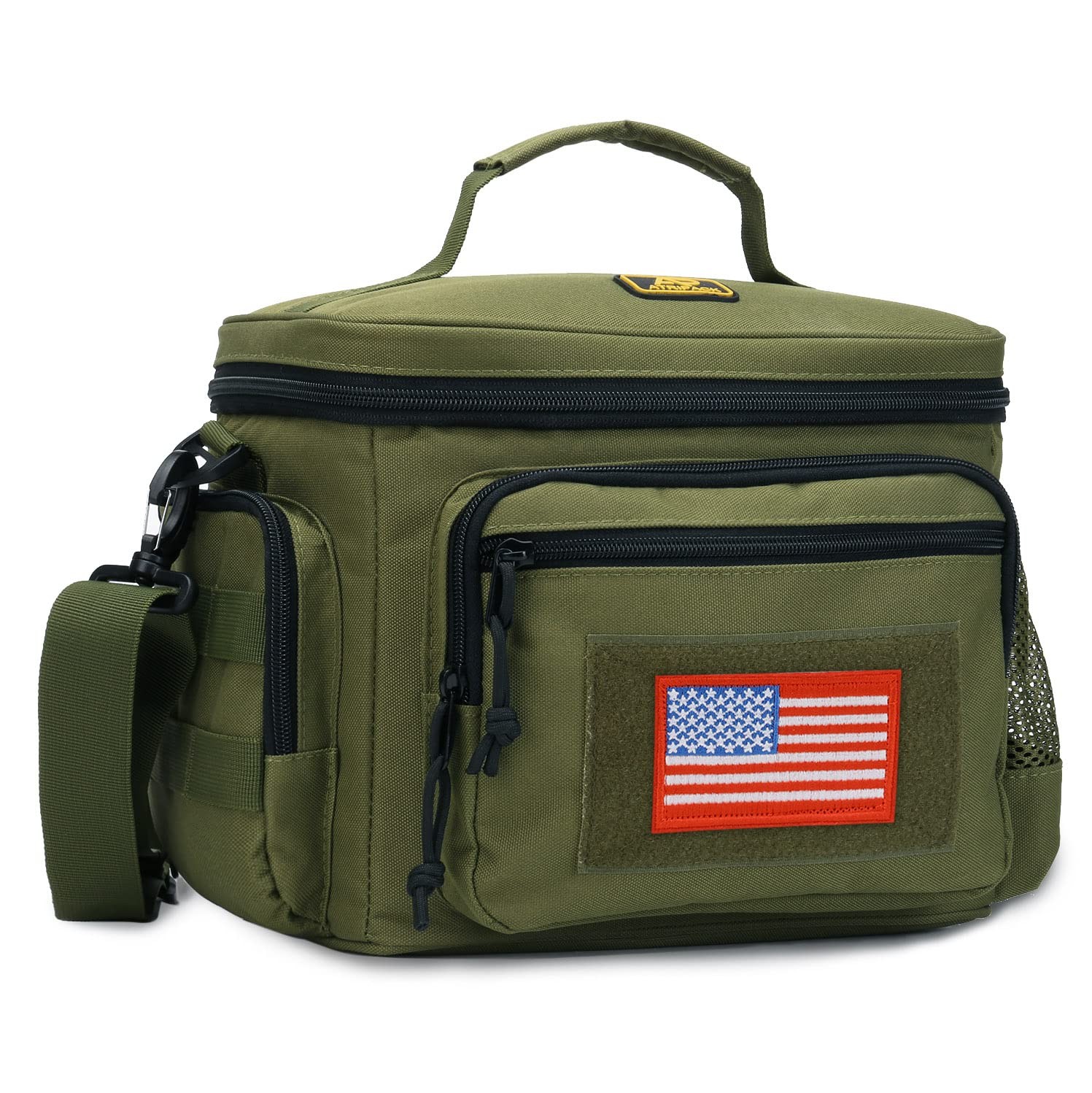 Tactical Insulated Leakproof Lunch Box for Men with MOLLE Webbing
