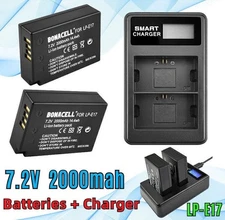 2x LP-E17 Battery +LCD Dual Charger for Canon EOS R50 R8 RP R10,Rebel SL3