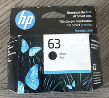 HP - 63 Standard Black Ink Cartridge - Brand New Sealed