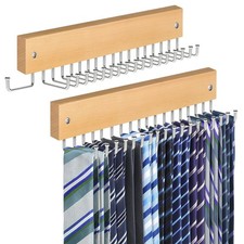 Tie Rack Belt Hanger Wall Mounted Organizer for Tie Necklace Purse Scarf Bag