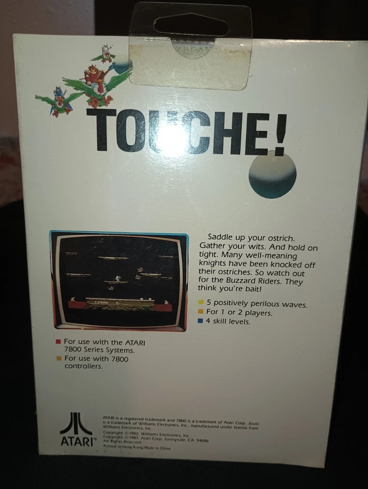 Joust (Atari 7800 7806 1982) - Nuevo sellado de fábrica con etiqueta colgante Foto 2 de 4