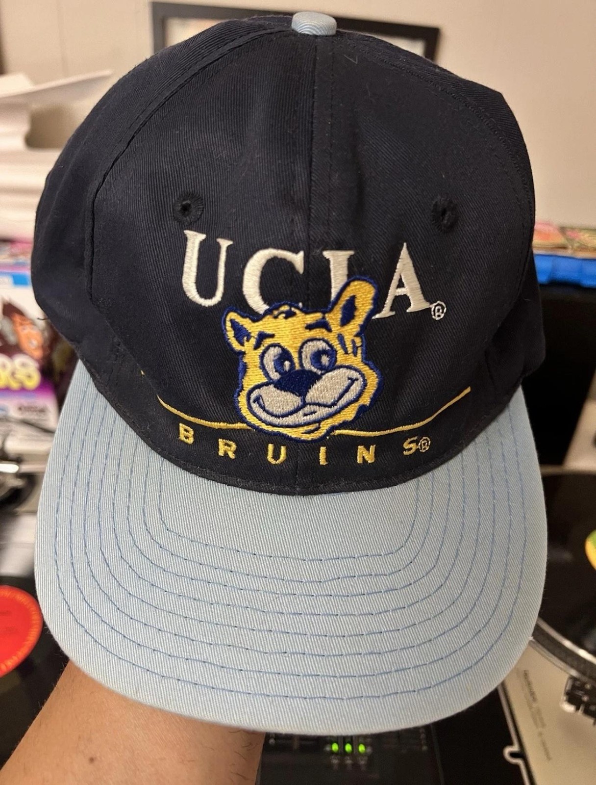 Vintage UCLA Bruins Hat Cap Snap Back One Size Blue NCAA Basketball Twins 90s