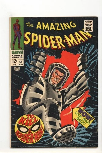 Amazing Spider-Man 58 F/VF 1st App Spider-Slayer Mark II Romita Sr. Cover  1968