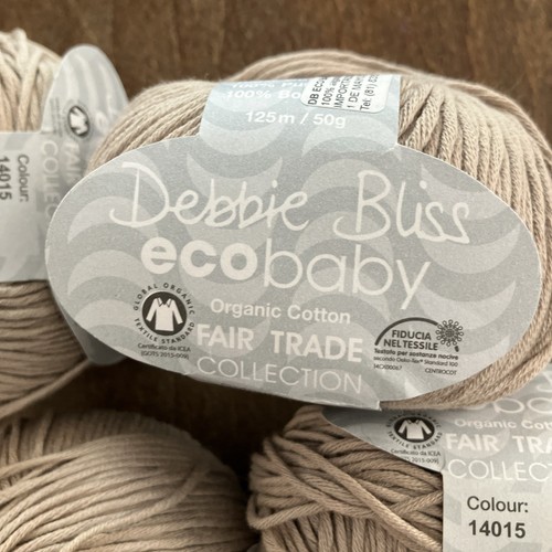 Debbie Bliss ECO BABY Prints FAIR TRADE yarn Stone 14015 Lot 4 Organic - Picture 4 of 8