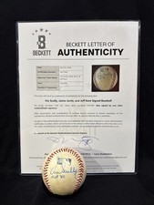 VIN SCULLY HOF 82 JAIME JARRIN JEFF KENT SIGNED AUTOGRAPH BASEBALL BAS LOA