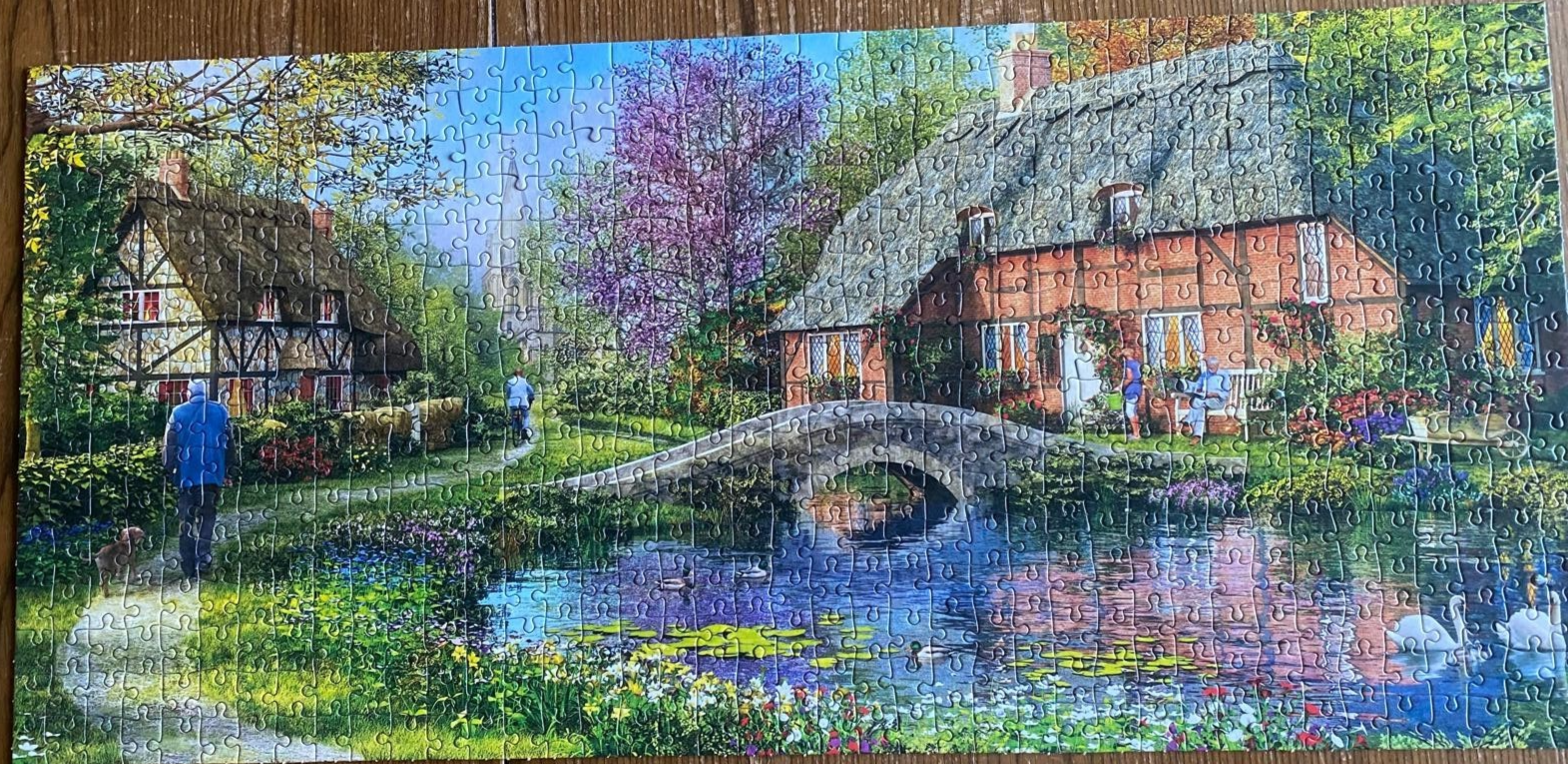 Gibsons Cottage By The Brook 636 Piece Jigsaw Puzzle Made Complete