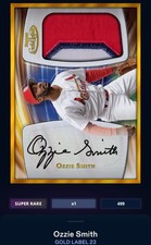 23 Topps Bunt DIGITAL Gold Label Golden Greats SigRelic SUPER RARE Ozzie Smith