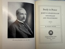 1953 Study in Power John D. Rockefeller by Allan Nevins Illustr Complete 2 Vols