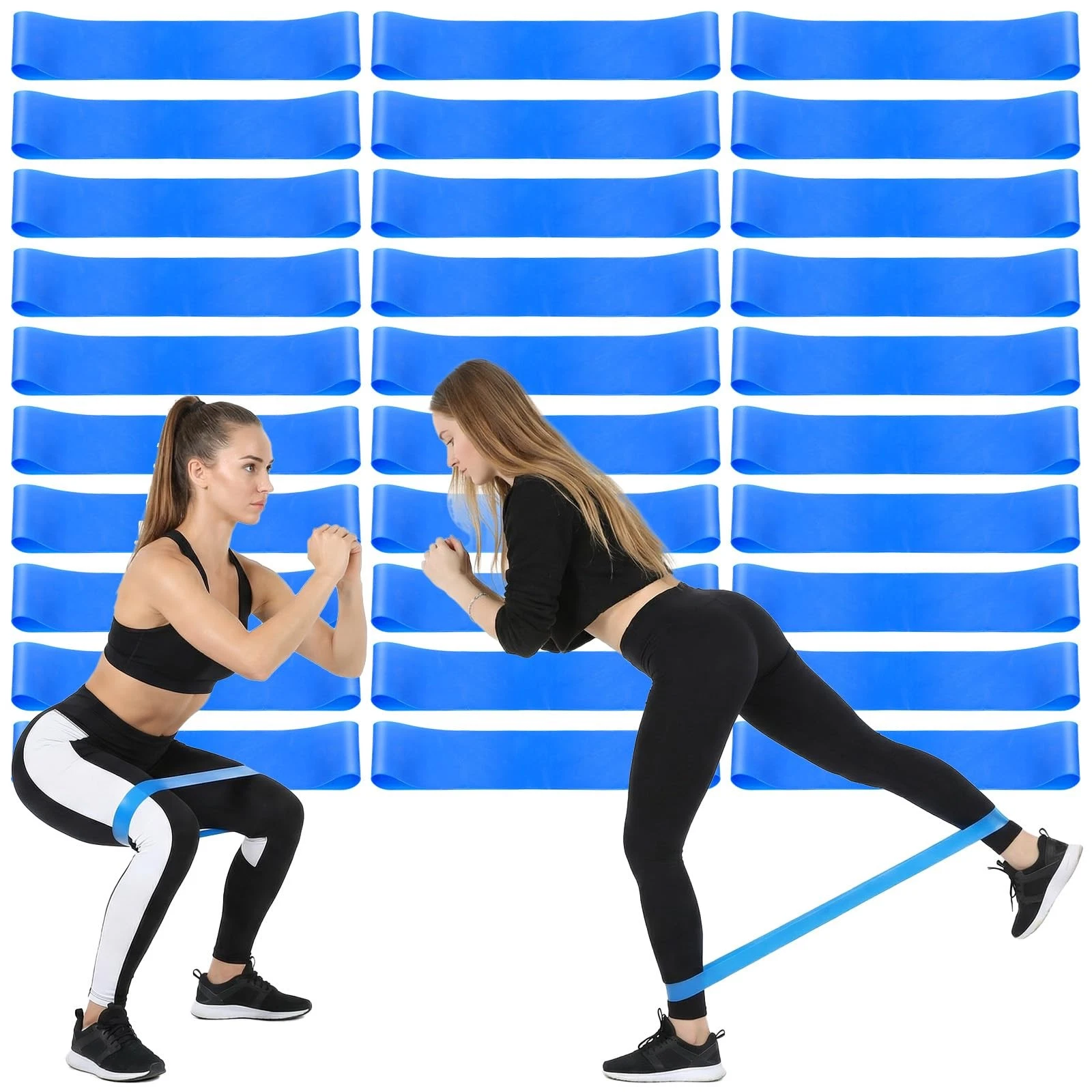 30 Pcs Resistance Bands Resistance Loop Exercise Bands Exercise Equipment Ela...