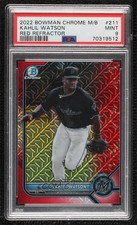 2022 Bowman Chrome Prospects Red Refractor 2/5 Kahlil Watson PSA 9 MINT 09xd