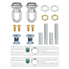 2 Set 4" Light Fixture Cross Bar Kit Mounting Bracket Plate Nickel Color