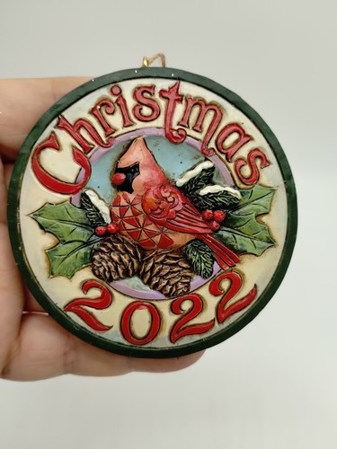 Jim Shore Heartwood Creek Annual Christmas Ornament 2022 Cardinal Bird Wildlife - Picture 2 of 4