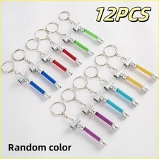 12  Pack 2.76" Mini Pocket Keychain Pipe Random  Color Portable Metal Construction