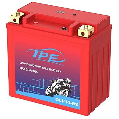 Lithium Motorcycle Battery YTX14-BS 12V Lithium Powersport Battery with DLF14