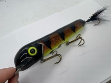 8” Will Walkoviak Boojangles Fire Foil Perch MN Dive & Rise Jerkbait Musky Lure