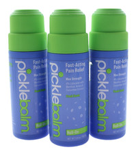 3-PACK / PickleBalm Muscle Pain Relief Roll-On Pickleball Fresh Scent - 3.4 oz