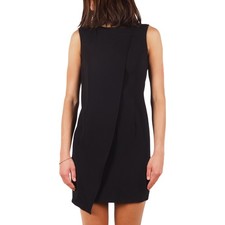 Versus Versace Vintage Women's Black Sleeveless Asymmetrical Mini Dress Size S