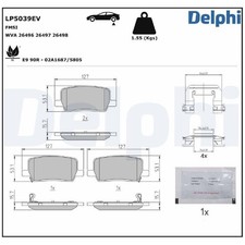 Satz Bremsbeläge Bremsklötze hinten für Tesla Model S 5YJS X 5YJX | 24617011