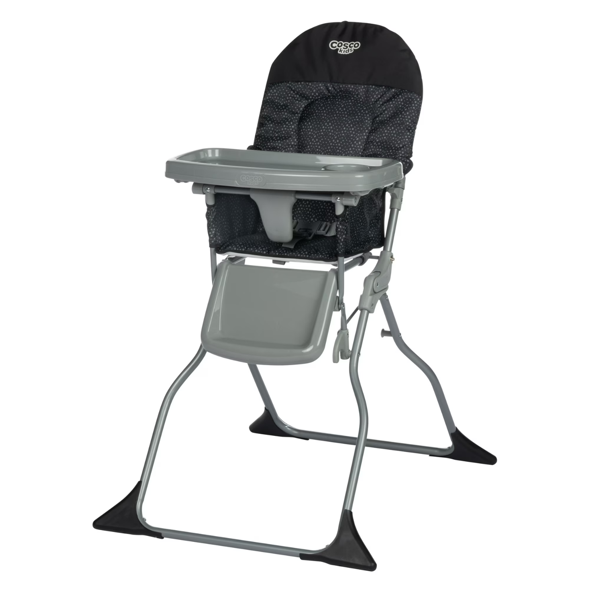 Cosco Kids Simple Fold High Chair Black Portable Feeding Chair for