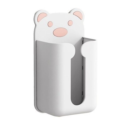 Wall Mounted Tissue Box Cover Modern Bear Shape Punch Free Tissue Box Cover SET