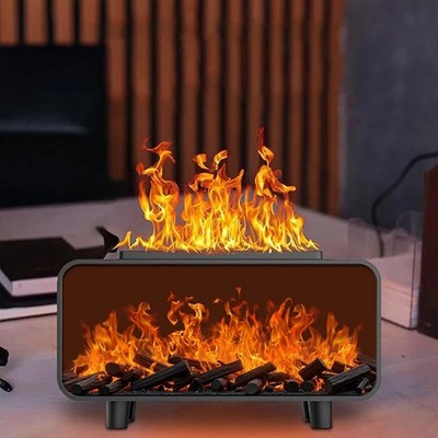 Luftbefeuchter mit Kamin Flammeneffekt und Diffusor für ätherische Öle für S