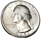 1951-D  Washington Quarter Choice Uncirculated From An Original Roll