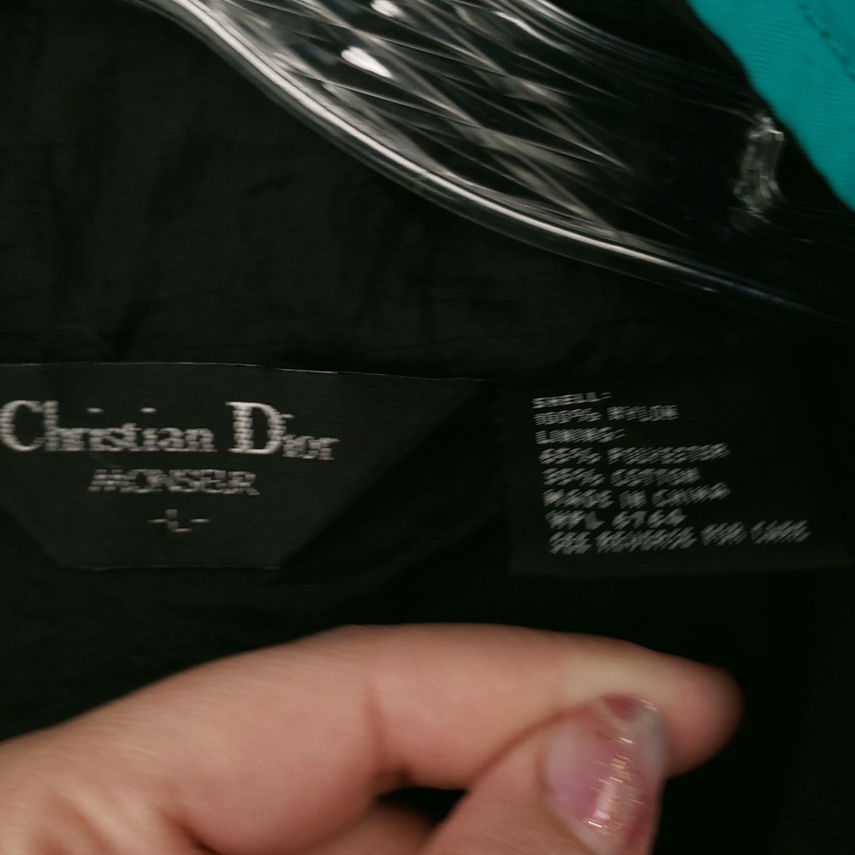 VINTAGE Christian Dior Monsieur Jacket Men Large Blue Windbreaker
