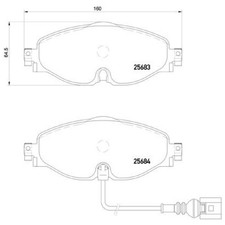 Satz Bremsbeläge Bremsklötze vorne für Audi A3 8VA 8YA Q3 F3B F3N | 24080611