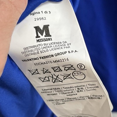 の Missoni Dress Royal Blue Jersey Knit Sheath Midi Sleeveless Size