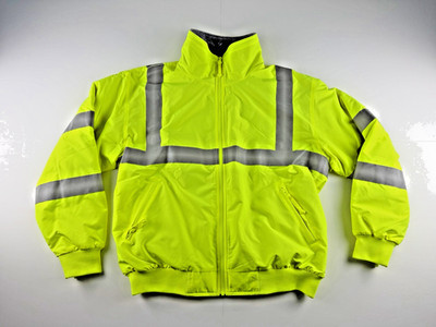Port Authority SRJ754 Hi Vis Safety Jacket XL Yellow Reflective Insulated Coat