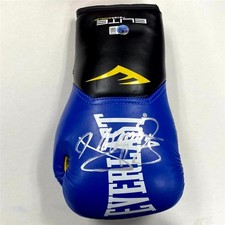 Guante de Boxeo Firmado Manny Pacquiao Azul Everlast Autógrafo (A) ~ Beckett BAS