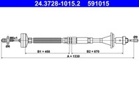 ATE Kupplungsseil Kupplungszug 24.3728-1015.2 FüR Renault Espace 2 J636 J633 4X4
