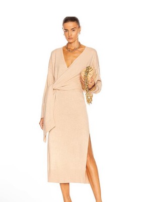 jonathan simkhai skyla loungewear knit wrap dress Simkhai Skyla Loungewear Dress
